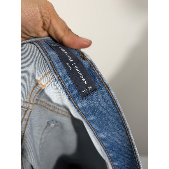 Everlane Shorts Men Sz 31 Cut-Off Blue Denim Slim Fit Uniform High Rise Bermudas - Picture 6 of 8
